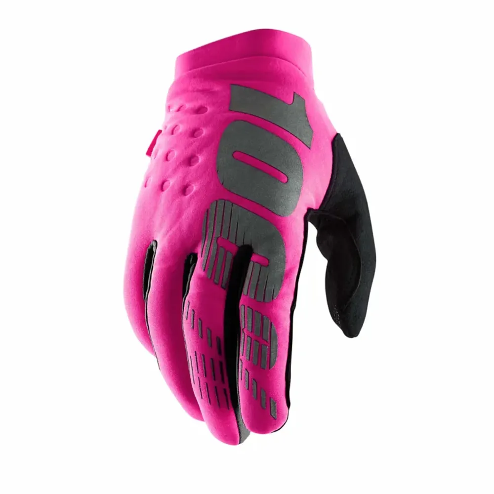 South Downs Bikes 100% 100 Brisker Cold Weather Glove Neon Pink | FREE delivery over £30 + Cycle Scheme
