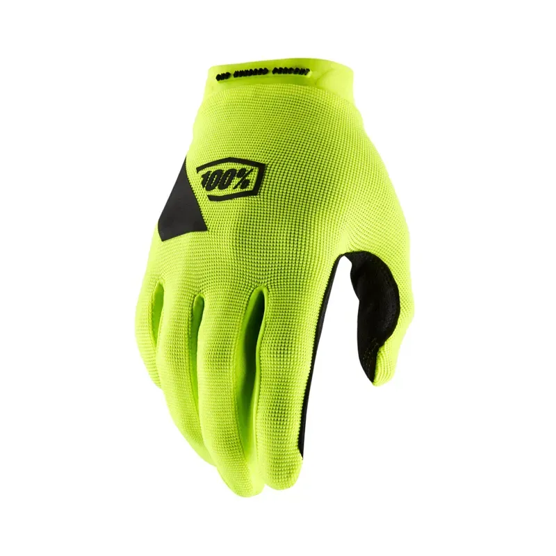 100% Ridecamp Gloves in Fluo Yellow