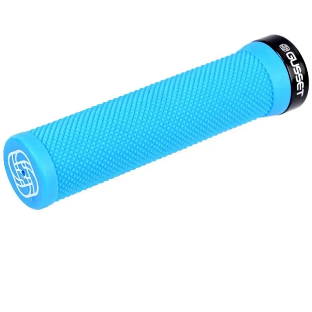 South Downs Bikes Gusset Grips Gusset Components Single File Lock-on Grips in Blue | FREE delivery over £30 + Cycle Scheme