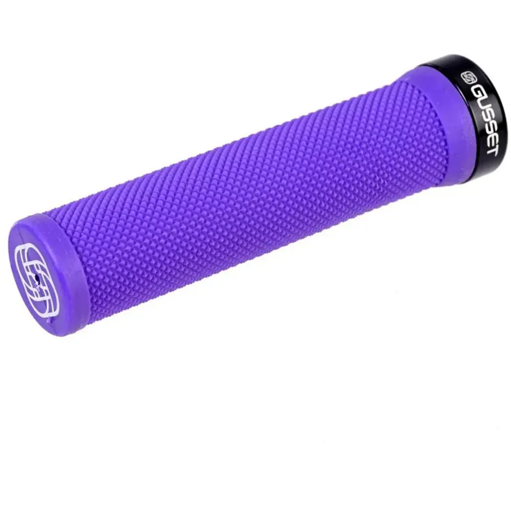 South Downs Bikes Gusset Grips Gusset Components Single File Lock-on Grips in Purple | FREE delivery over £30 + Cycle Scheme