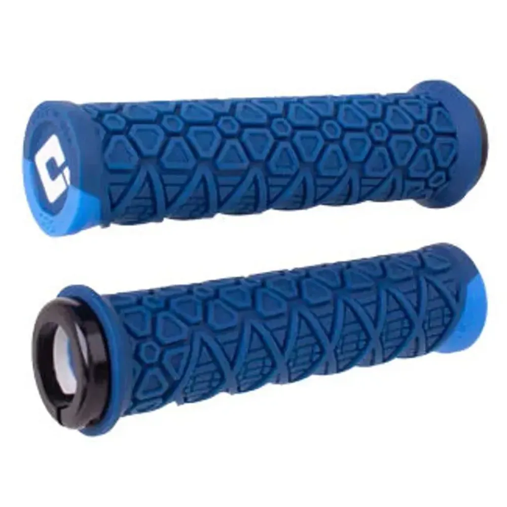 South Downs Bikes ODI Odi Vanquish D30 Lock-on ATB Grips w/ Graphite Clamp in Navy Blue/Blue | FREE delivery over £30 + Cycle Scheme