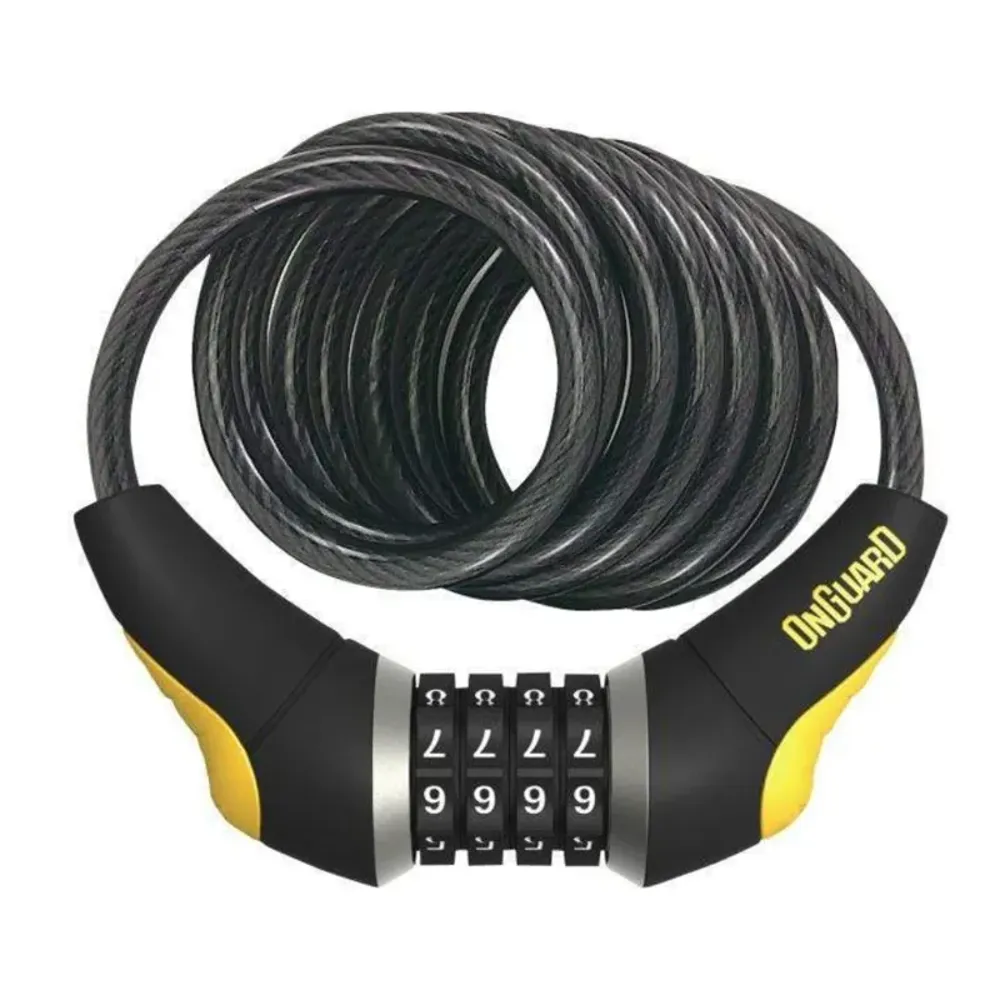 South Downs Bikes Onguard Doberman 8032 1850x10mm Combo Cable Lock in Black/Yellow | FREE delivery over £30 + Cycle Scheme