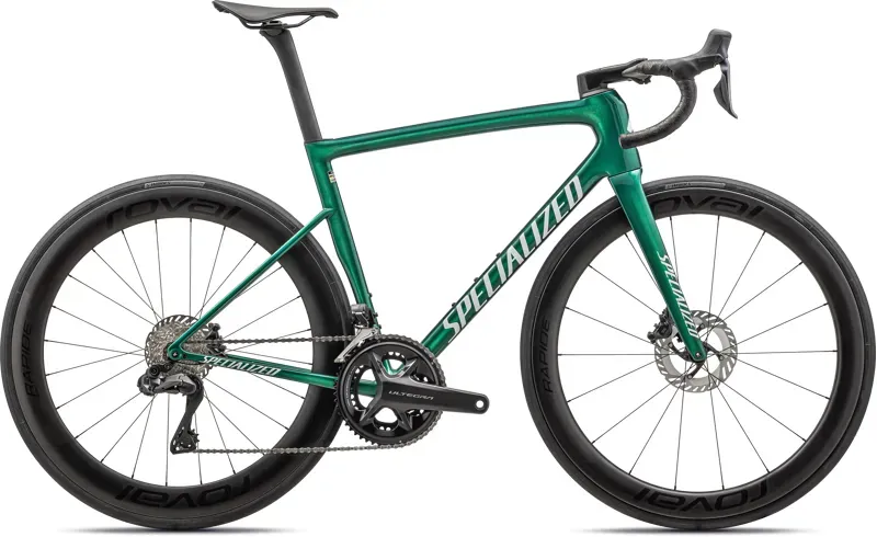 Specialized Tarmac SL8 Pro Ultegra Di2 Road Bike in Pine Green/White