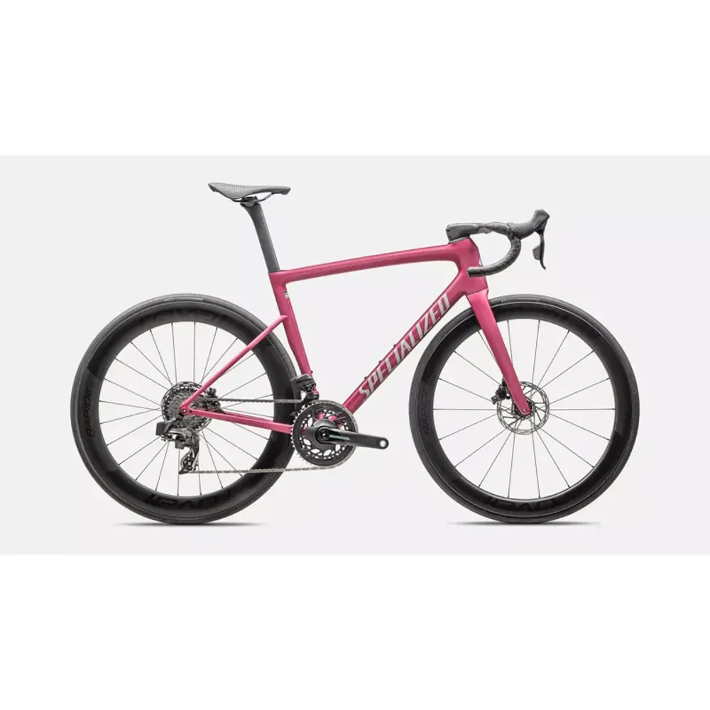 South Downs Bikes Specialized Tarmac SL8 Pro - SRAM Force eTap AXS Road Bike In  Satin Pink Tint Over Silver Dust/Silver Dust | FREE delivery over £30 + Cycle Scheme