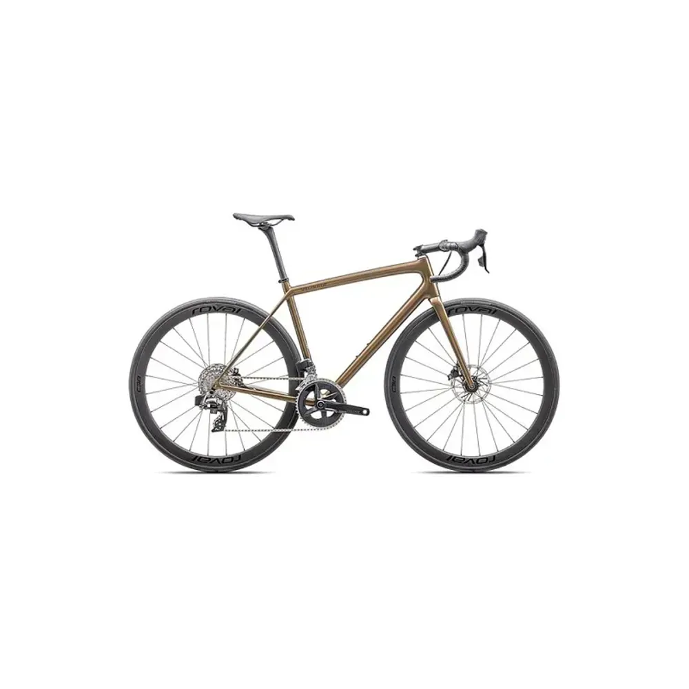 South Downs Bikes Specialized Aethos Expert Carbon Road Bike w/ Rival eTap AXS Groupset in Gloss Burnt Gold Metallic/Doppio | FREE delivery over £30 + Cycle Scheme