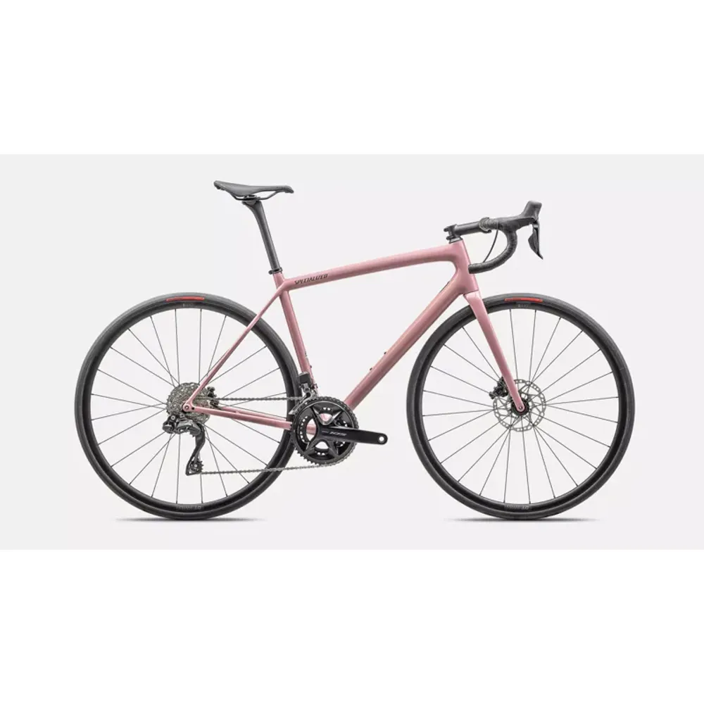 South Downs Bikes Specialized Aethos Comp - Shimano 105 Di2 Road Race Bike In Gloss Dusky Pink/Smoke | FREE delivery over £30 + Cycle Scheme