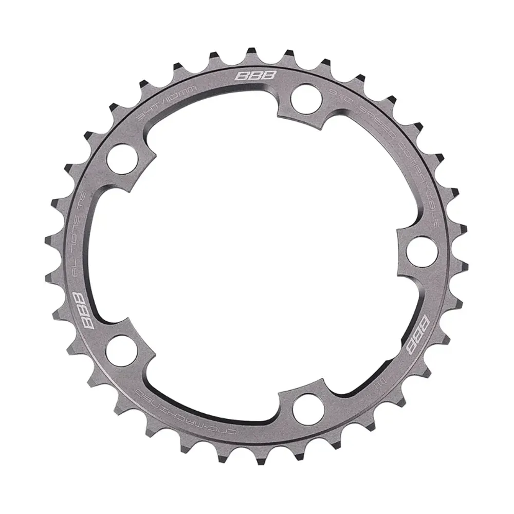 South Downs Bikes BBB CompactGear 34t 110BCD Chainring in Silver | FREE delivery over £30 + Cycle Scheme