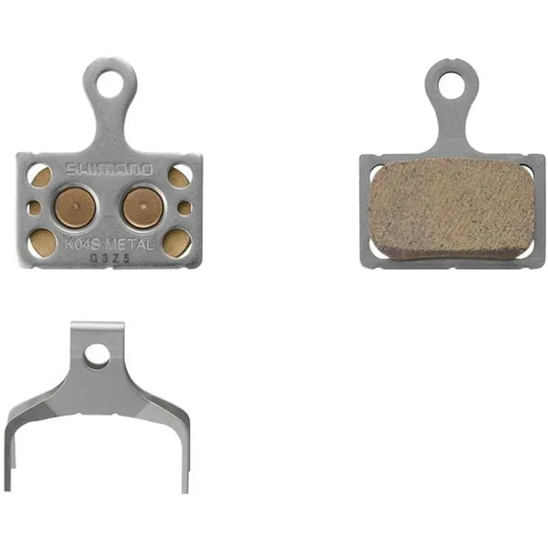 Shimano Spares K04S Metal Disc Brake Pad Steel Back in Black-1