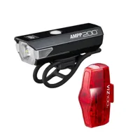 South Downs Bikes Cateye CatEye AMPP200 / ViZ100 Bike Light Set in Black | FREE delivery over £30 + Cycle Scheme
