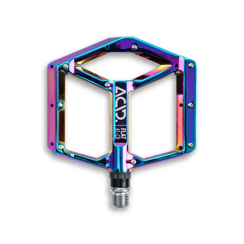 South Downs Bikes 2022 Acid Flat A1-CB Pedals in Oil Slick | FREE delivery over £30 + Cycle Scheme
