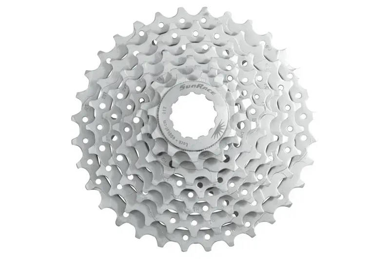 Sunrace 7-speed 11-32tooth Cassette Satin Finish in Silver