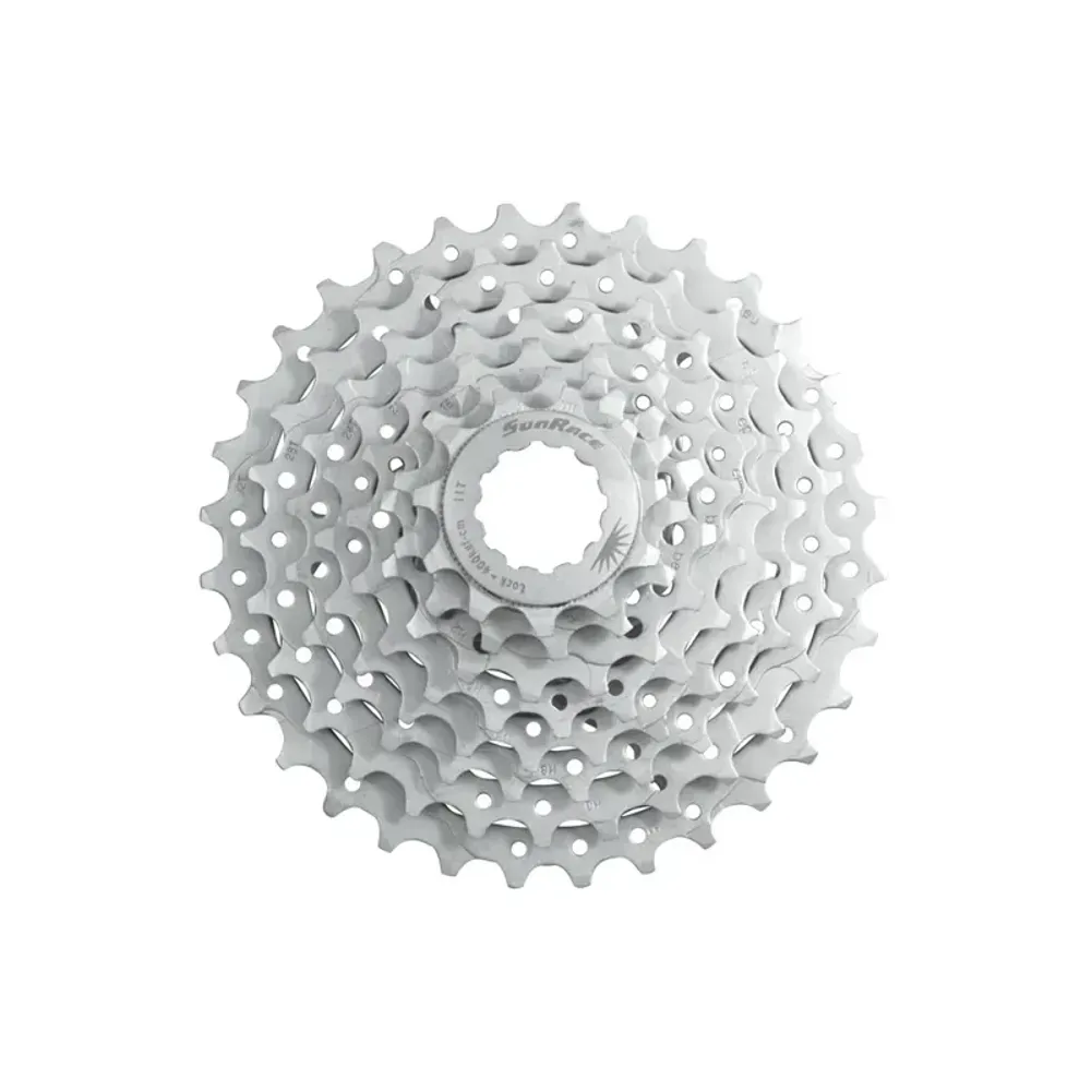 South Downs Bikes Sunrace 7-speed 11-32tooth Cassette Satin Finish in Silver | FREE delivery over £30 + Cycle Scheme