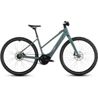 South Downs Bikes Cube Editor Hybrid SLT 400x Trapeze City E-Bike In Smaragd Grey/Prism | FREE delivery over £30 + Cycle Scheme