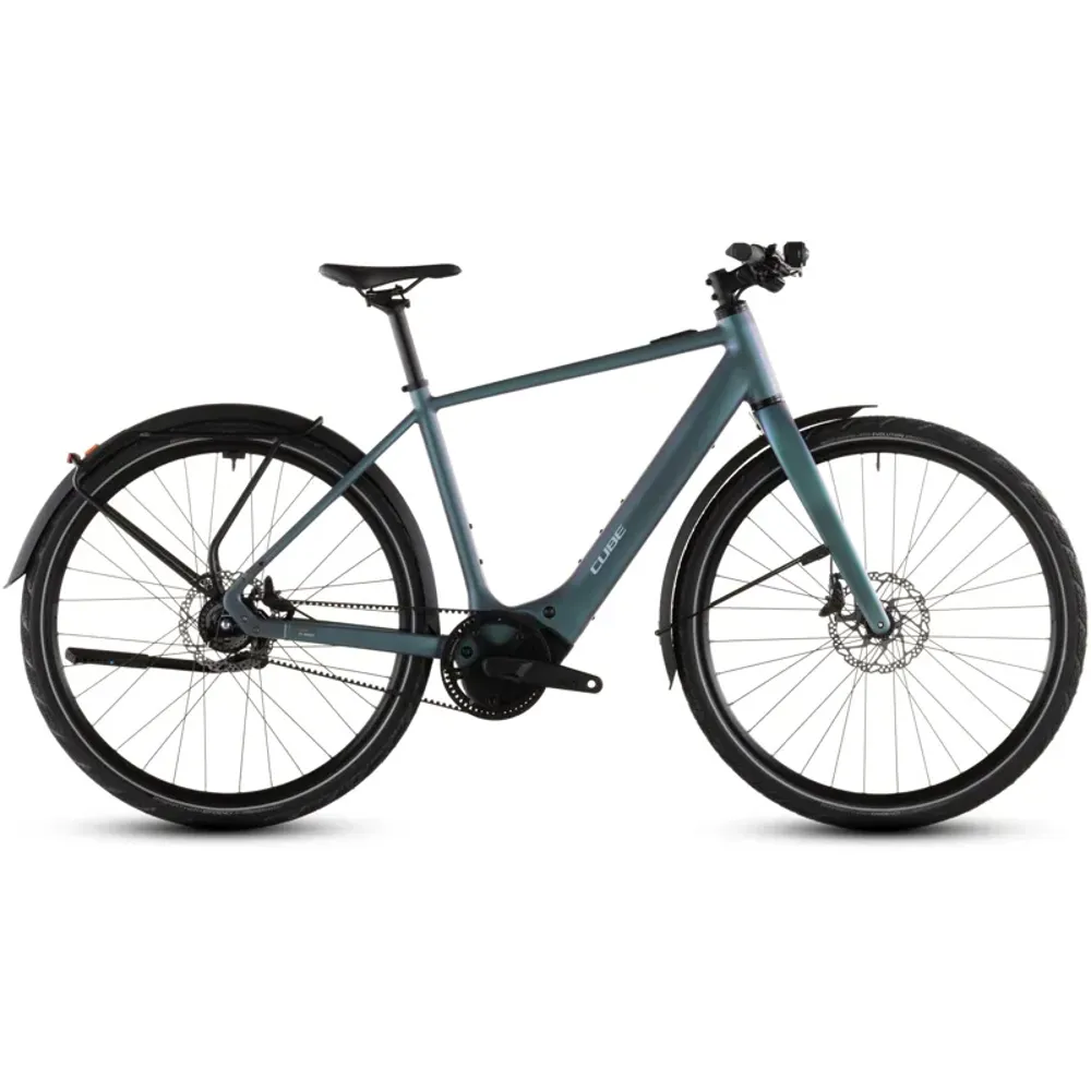 South Downs Bikes Cube Editor Hybrid SLT 400x FE City E-Bike in Smaragd Grey/Prism | FREE delivery over £30 + Cycle Scheme