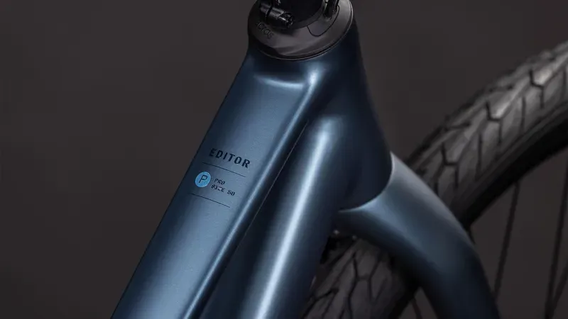 Cube Editor Pro Hybrid Bike in Mineral Blue/Chrome-9