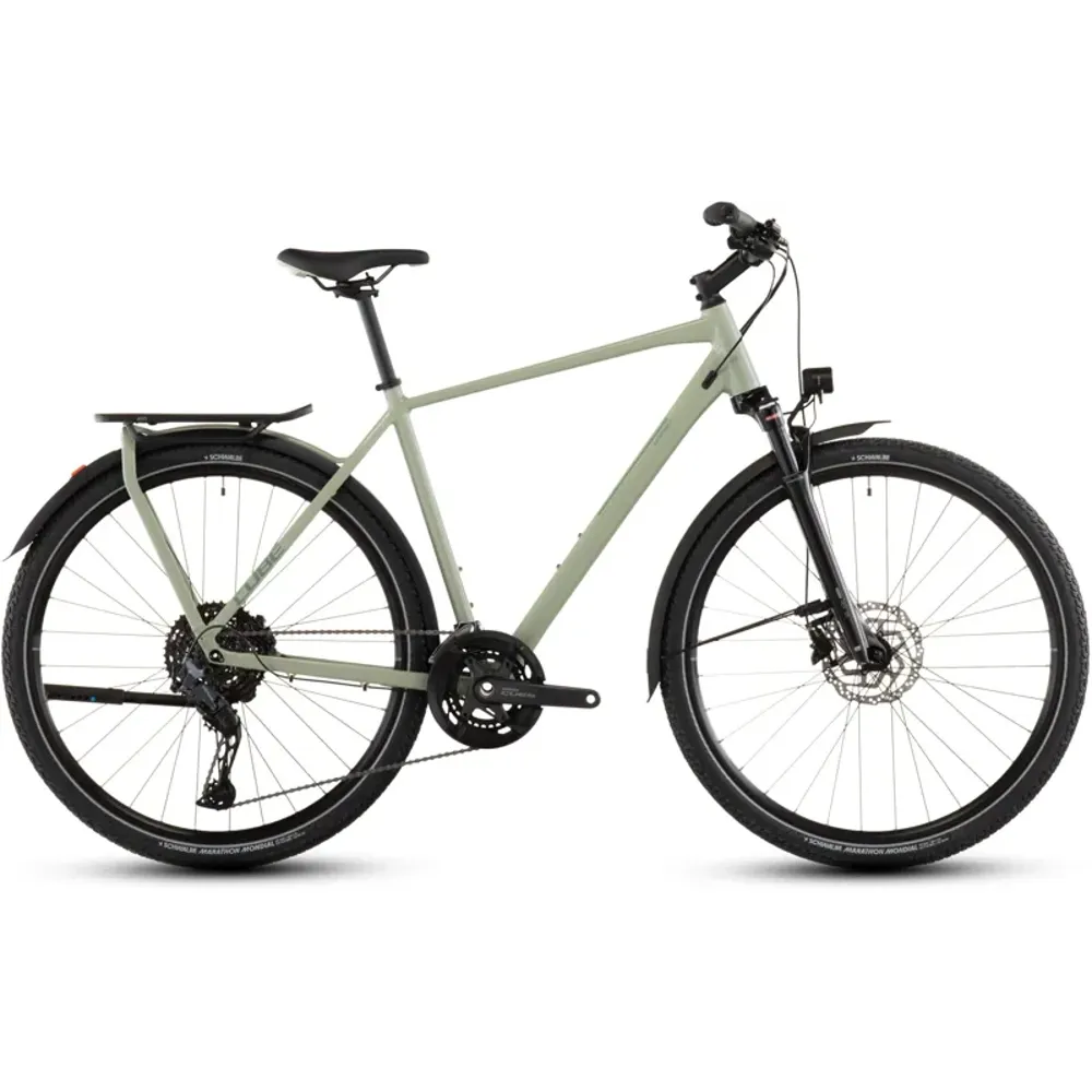 South Downs Bikes Cube Kathmandu EXC Hybrid Bike in Pea/Grey | FREE delivery over £30 + Cycle Scheme