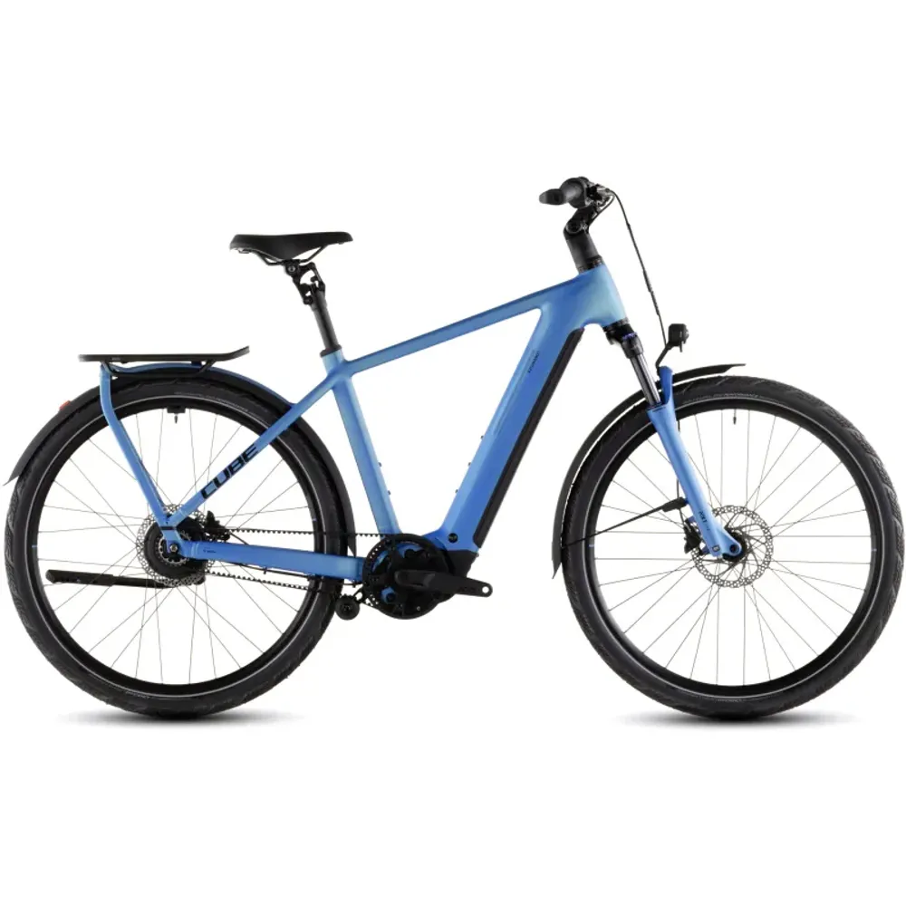 South Downs Bikes Cube Kathmandu Hybrid Comfort Pro 800 eHybrid Bike in Azure/Black | FREE delivery over £30 + Cycle Scheme