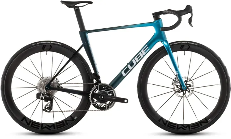 Cube Litening Air C:68X SLX Road Bike in Chrome Blue/Liquid Blue