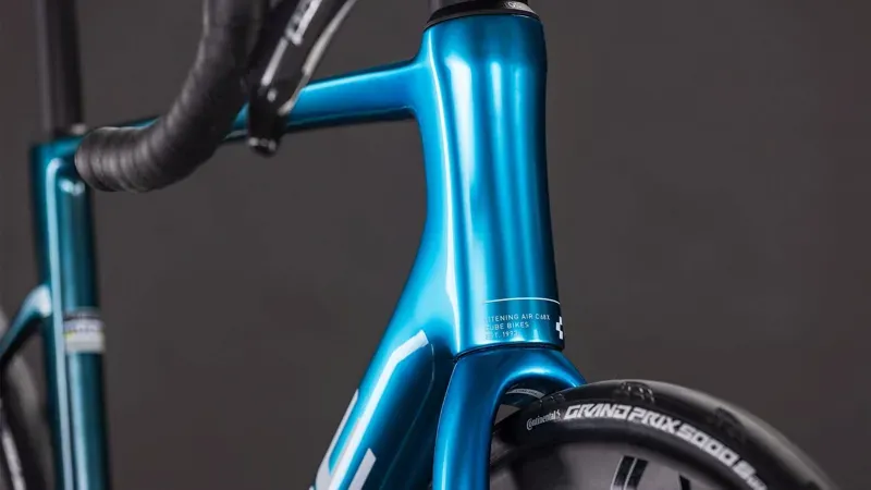 Cube Litening Air C:68X SLX Road Bike in Chrome Blue/Liquid Blue-7