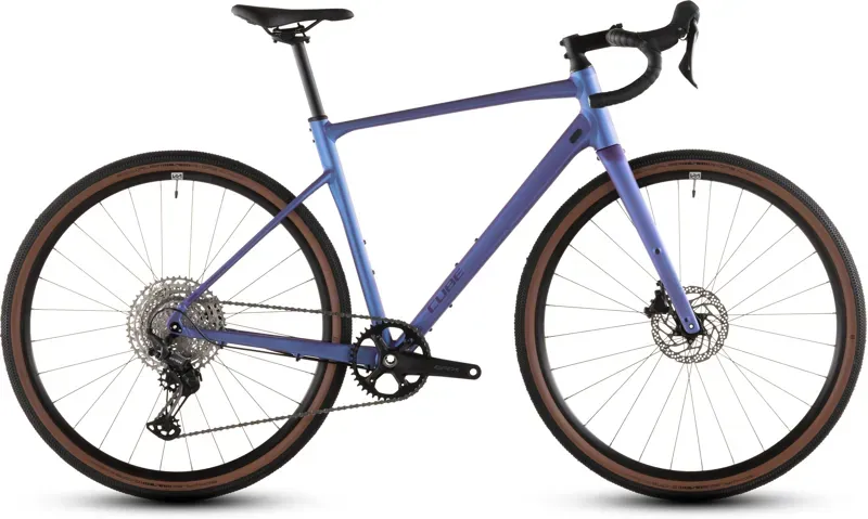 Cube Nuroad EX Gravel Bike in Blue Iris/Lilac