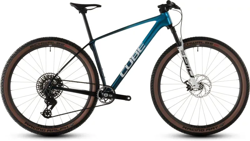 Cube Phenix C:68X Race Mountain Bike in Chrome Blue/Liquid Blue