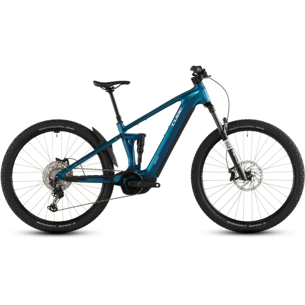 South Downs Bikes Cube Stereo Hybrid one22 Race 800 E-Hybrid Bike In Electric Blue/White | FREE delivery over £30 + Cycle Scheme