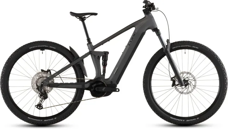 Cube Stereo Hybrid one22 Race 800 E-Hybrid Bike In Slab Grey/Chhrome