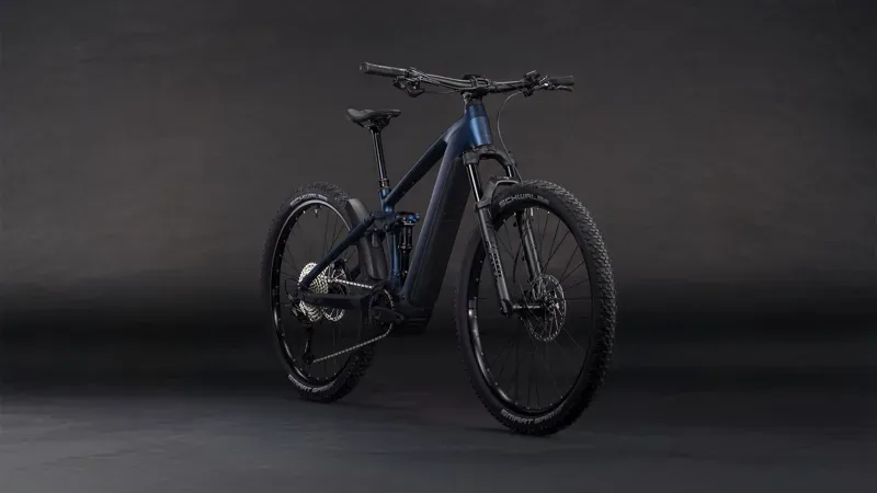 Cube Stereo Hybrid One22 SLX 800 E-MTB in Indigo Blue-1