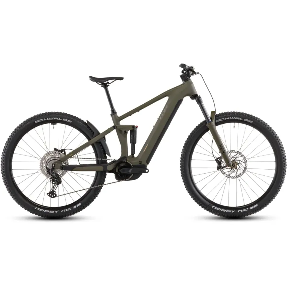 South Downs Bikes Cube Stereo Hybrid One44 Pro 800 E-MTB in Dust Olive/Gold | FREE delivery over £30 + Cycle Scheme