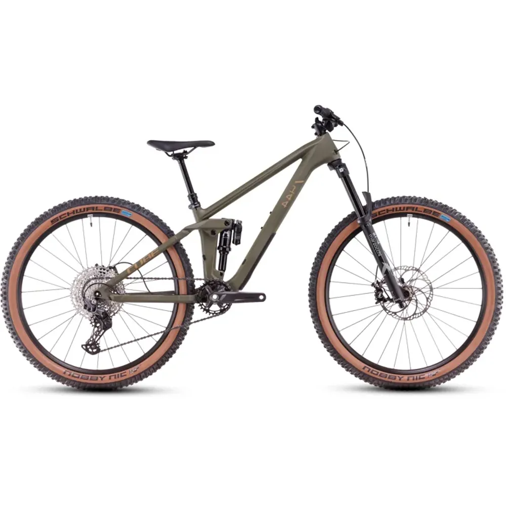 South Downs Bikes Cube Stereo One44 HPC Rookie Kids Bike in Dusty Olive/Gold | FREE delivery over £30 + Cycle Scheme