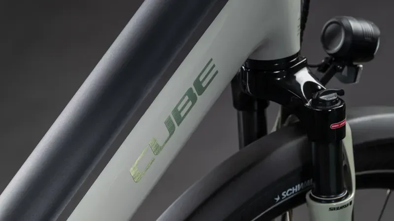 Cube Supreme Hybrid Deluxe One 600 eHybrid Bike in Ash Green-3