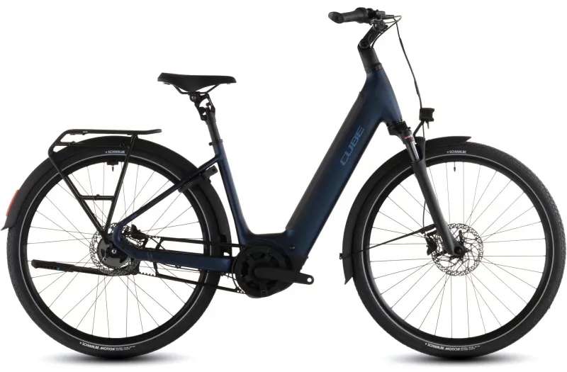 Cube Supreme Hybrid Deluxe One 600 eHybrid Bike in Indigo Blue