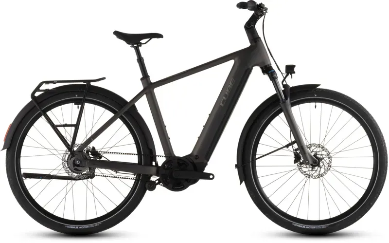Cube Touring Hybrid Comfort SLX 800 E-Hybrid Bike in Charcoal/Chrome