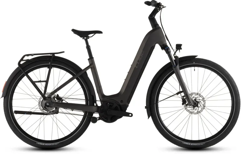 Cube Touring Hybrid Comfort SLX 800 E-Hybrid Bike in Charcoal/Chrome-4