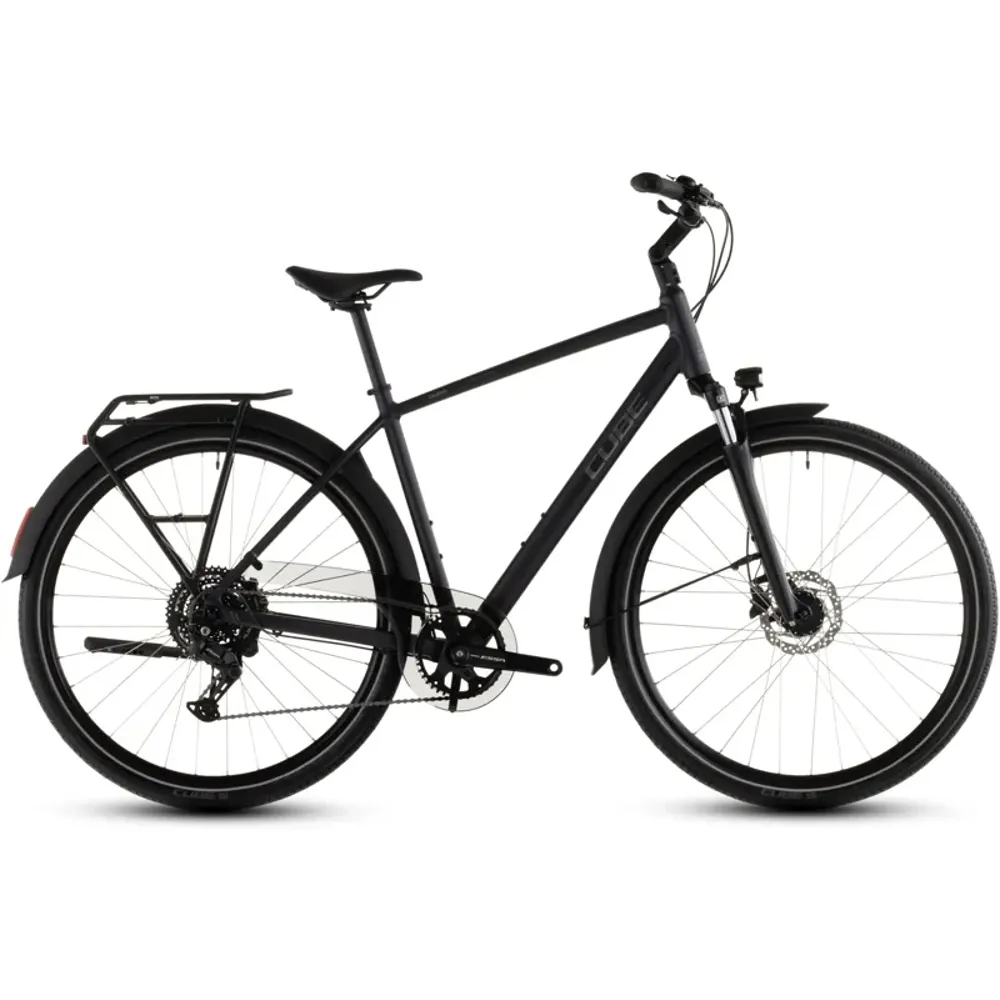 South Downs Bikes Cube Touring One Hybrid Bike in Night/Chrome | FREE delivery over £30 + Cycle Scheme
