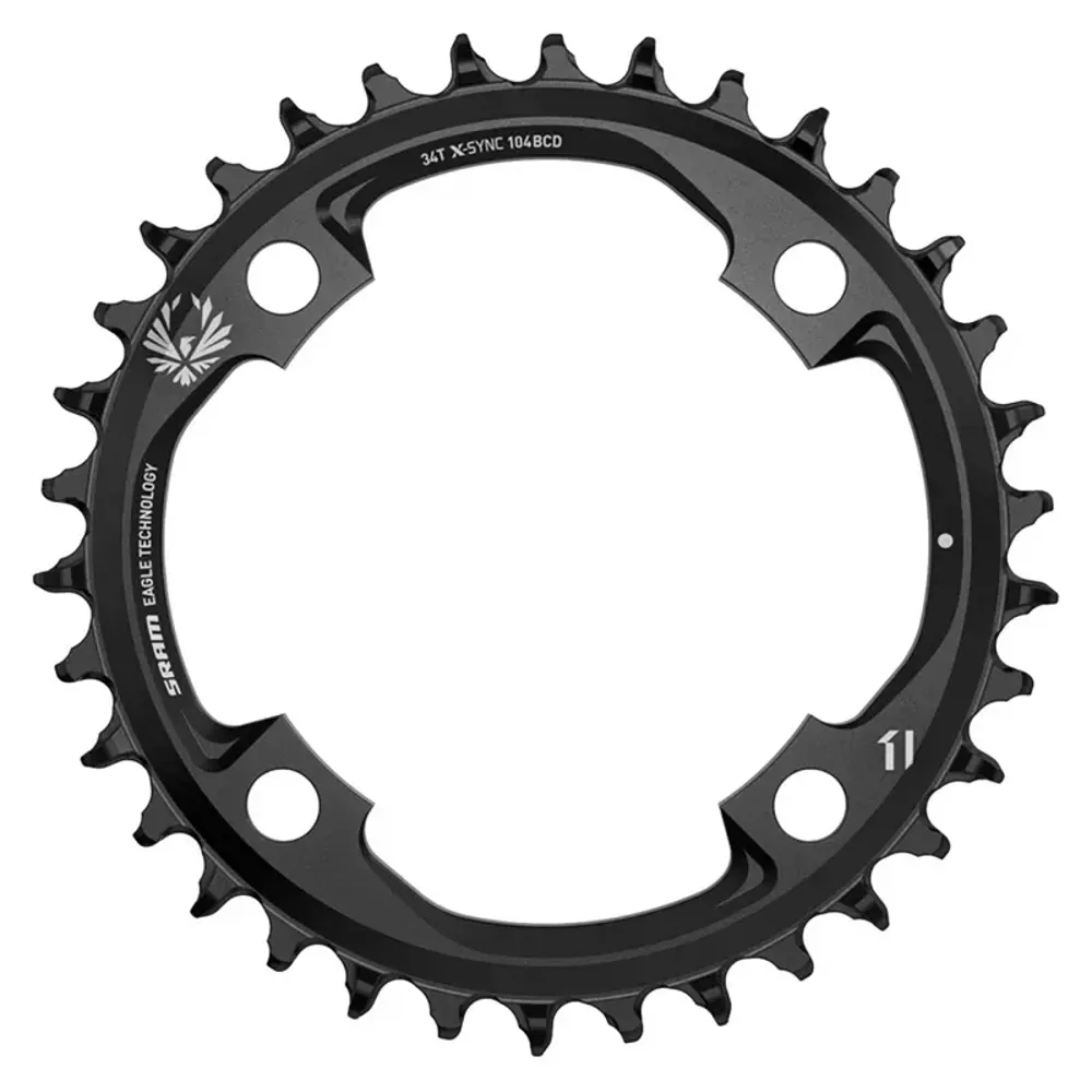 South Downs Bikes SRAM X-Sync 2 104-bcd Steel Eagle 34-tooth Chainring in Black | FREE delivery over £30 + Cycle Scheme