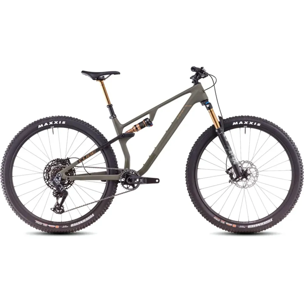 South Downs Bikes Cube AMS one11 c:68x TM 29 Mountain Bike in Dusty Olive/Gold | FREE delivery over £30 + Cycle Scheme