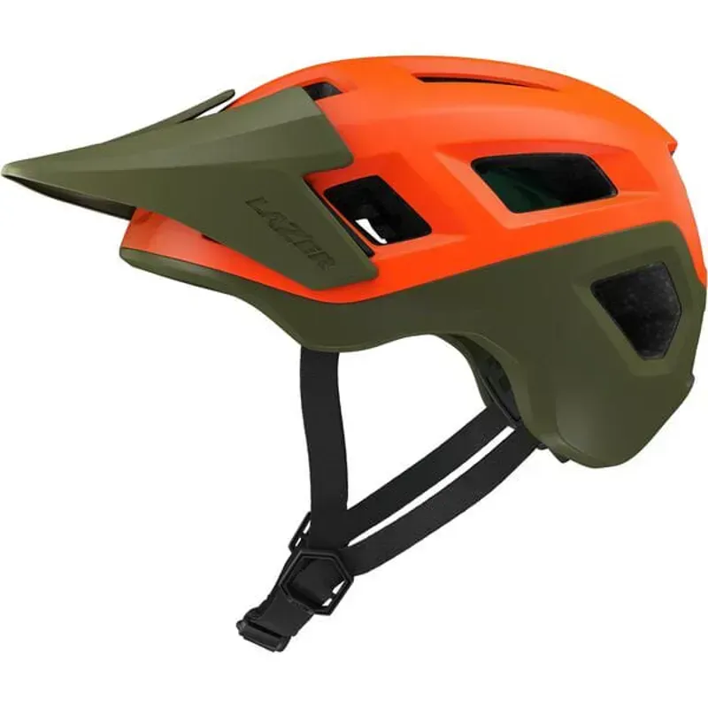 Lazer Coyote KinetiCore Helmet in Orange/Green-2