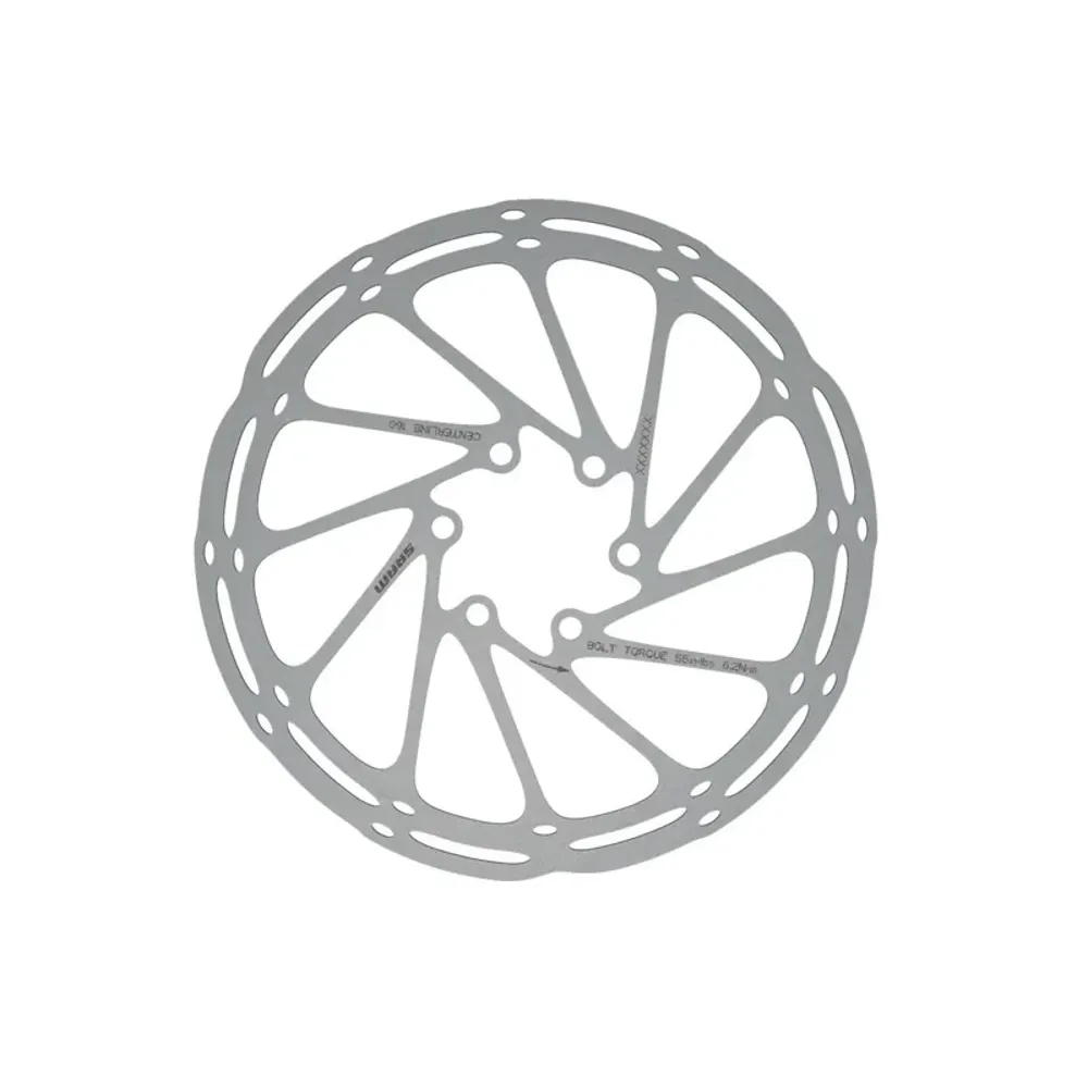 South Downs Bikes SRAM Centerline 180mm 6-bolt Rounded Rotor in Silver | FREE delivery over £30 + Cycle Scheme