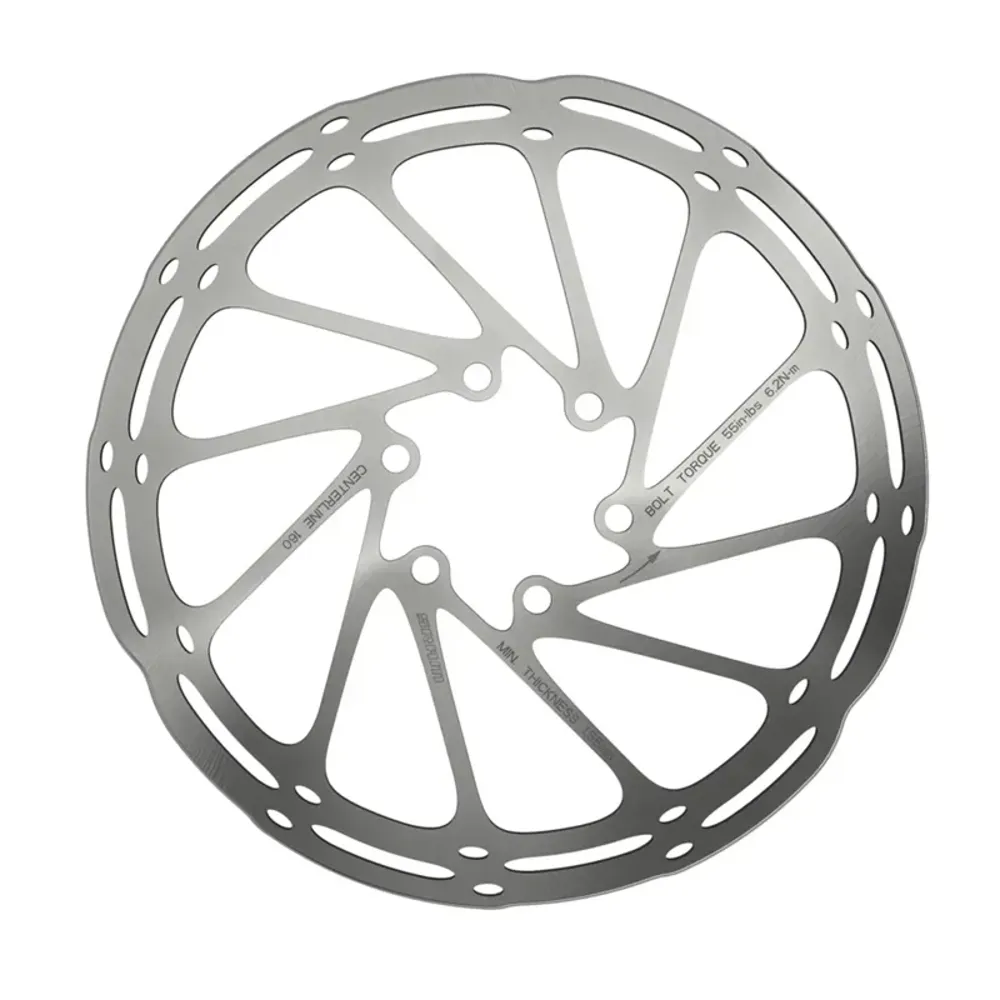South Downs Bikes SRAM Centerline Rounded 2.0mm 180mm Rotor w/Bolts in Silver | FREE delivery over £30 + Cycle Scheme