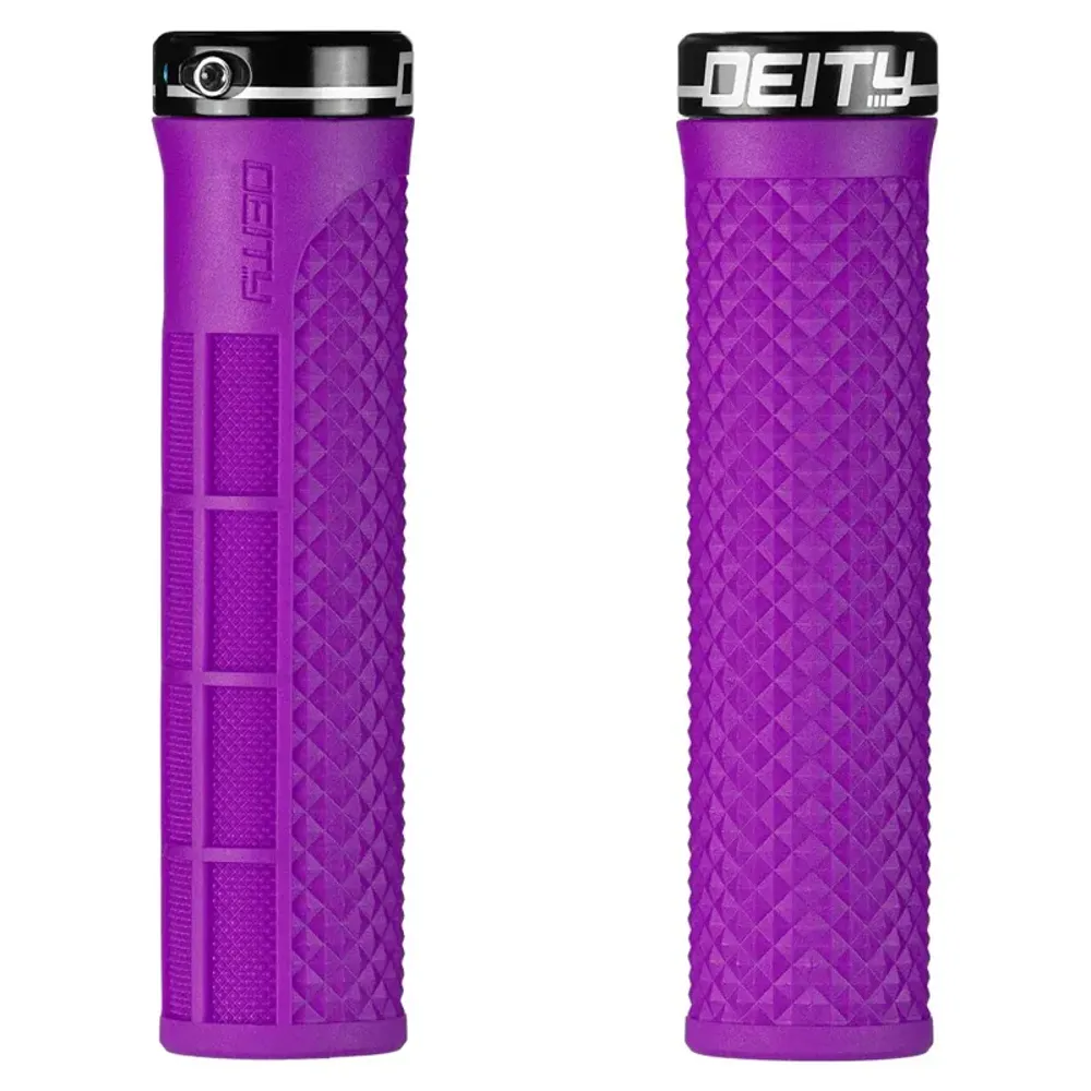 South Downs Bikes Deity Lockjaw Grips in Purple | FREE delivery over £30 + Cycle Scheme
