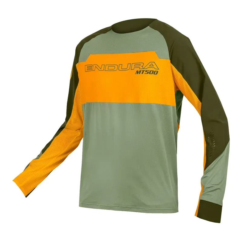 Endura MT500 Burner Lite L/S Jersey in Tangerine