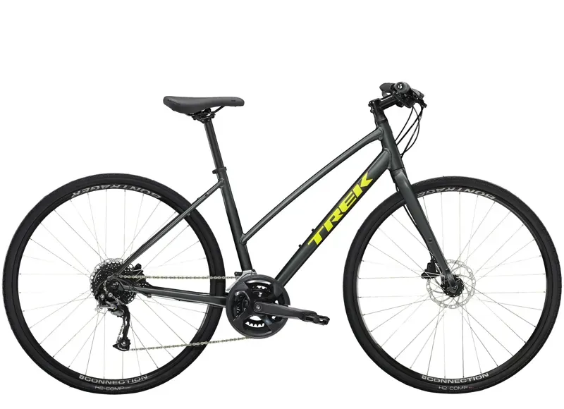 2022 Trek FX 2 Disc Stagger Womens Hybrid Bike in Lithium Grey