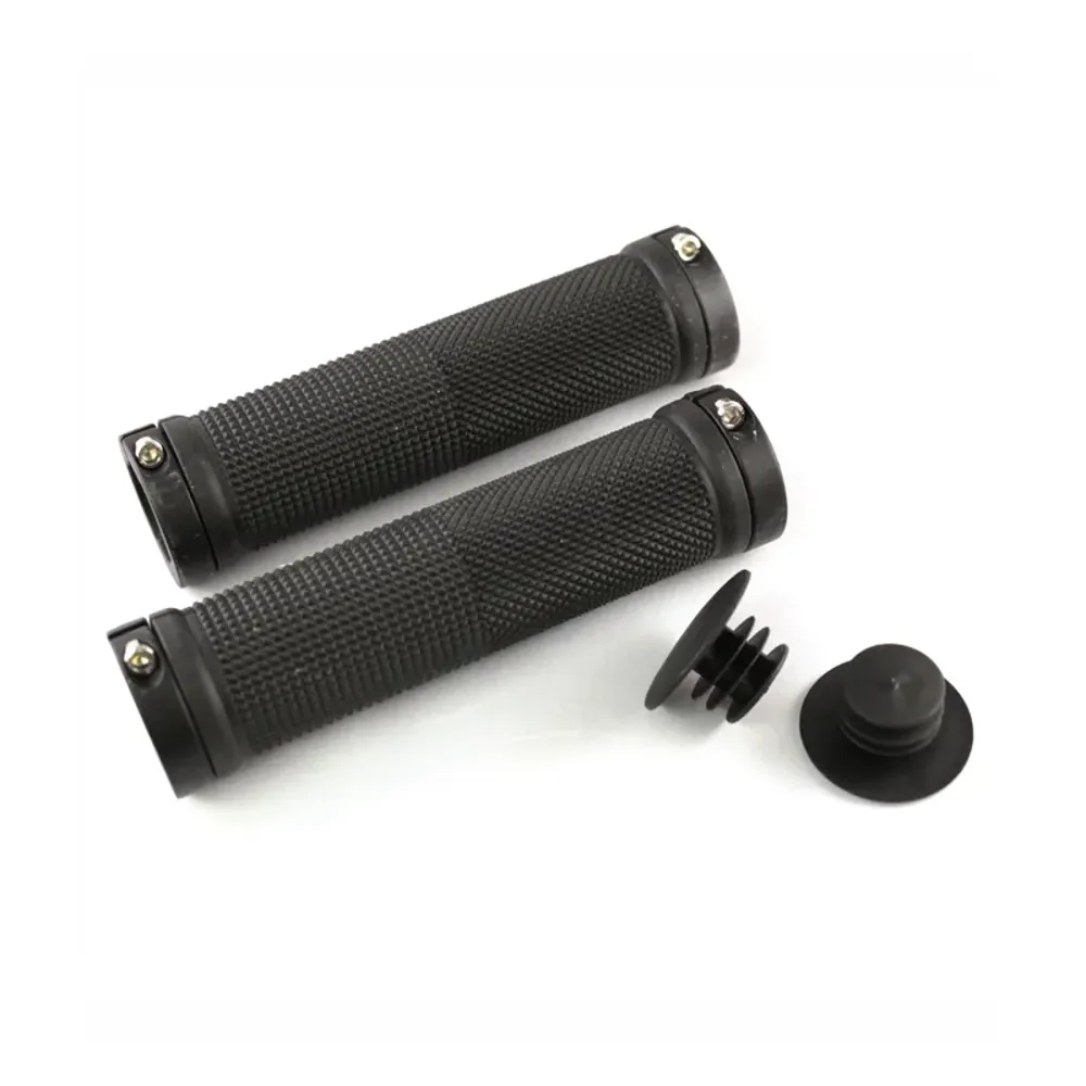 South Downs Bikes Clarks Vice Lock-On Handlebar Grip w/Anodised End in Black | FREE delivery over £30 + Cycle Scheme