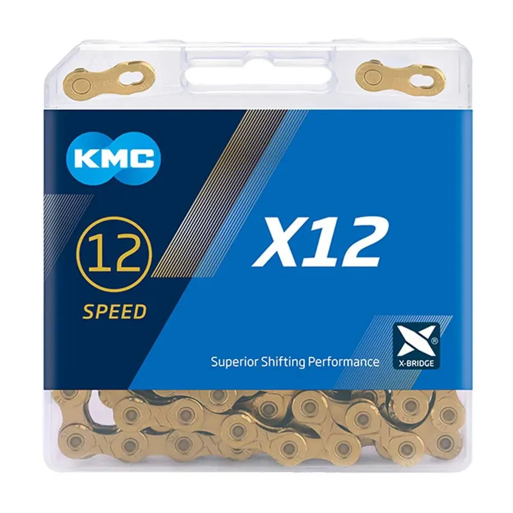 South Downs Bikes KMC X12 126L Chain in Gold | FREE delivery over £30 + Cycle Scheme