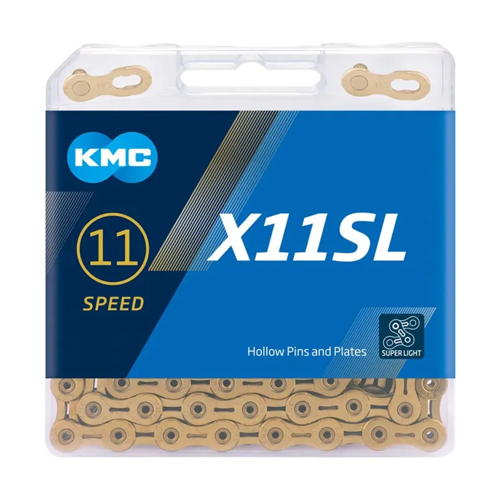 South Downs Bikes KMC X11-SL 118L Chain in Gold | FREE delivery over £30 + Cycle Scheme