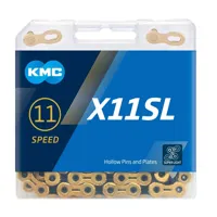 South Downs Bikes KMC X11-SL 118L Chain in Gold Black | FREE delivery over £30 + Cycle Scheme