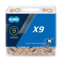 South Downs Bikes KMC X9 114L Chain in Gold | FREE delivery over £30 + Cycle Scheme