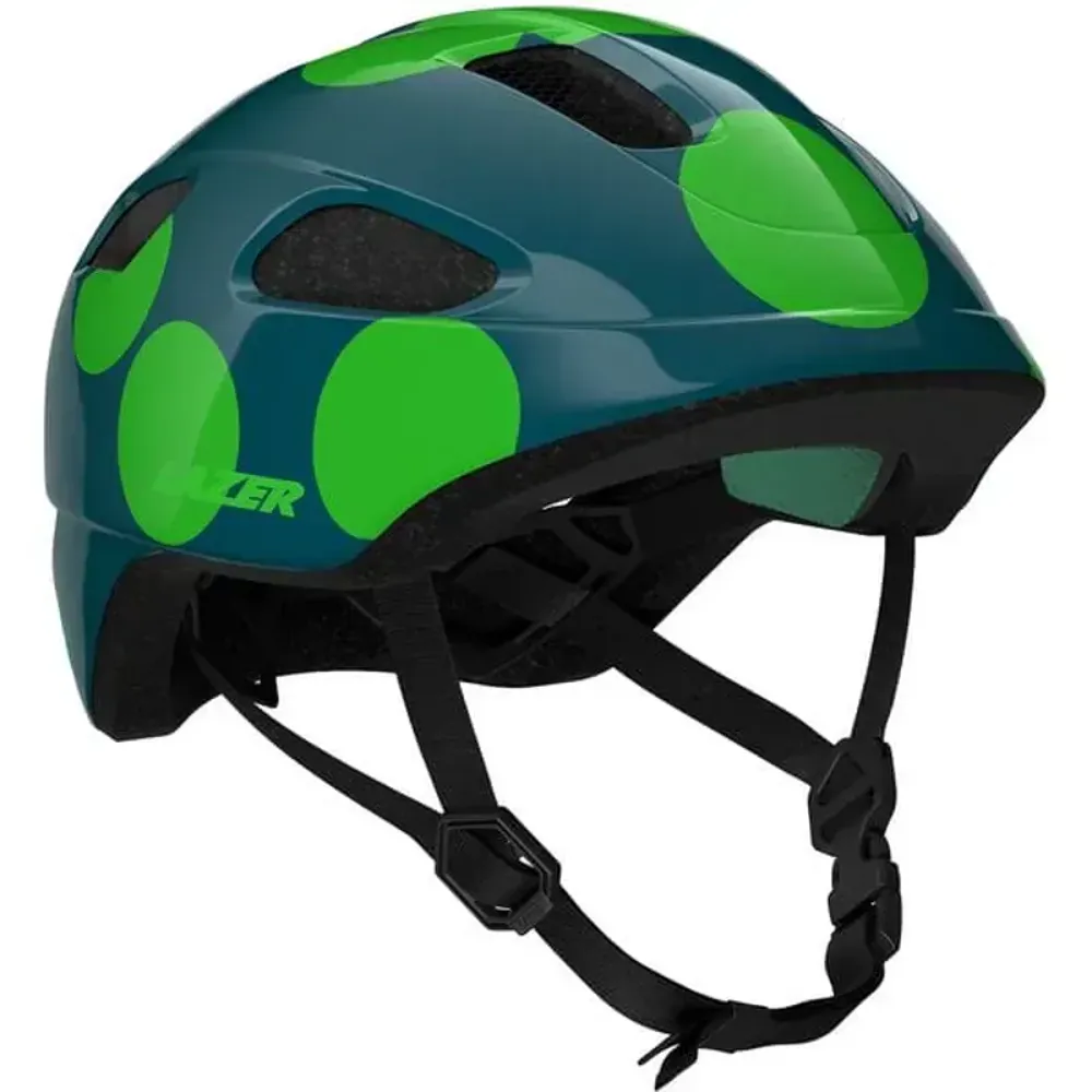 South Downs Bikes Lazer NutZ 2.0 KinetiCore Youth Helmet in Green Dots | FREE delivery over £30 + Cycle Scheme