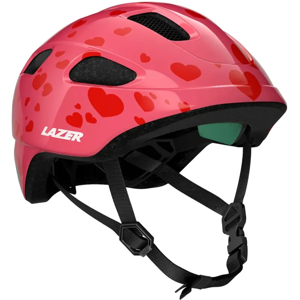 South Downs Bikes Lazer NutZ 2.0 KinetiCore Youth Helmet in Little Hearts | FREE delivery over £30 + Cycle Scheme